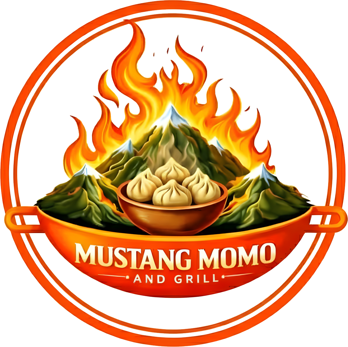Mustang Momo & Grill Logo
